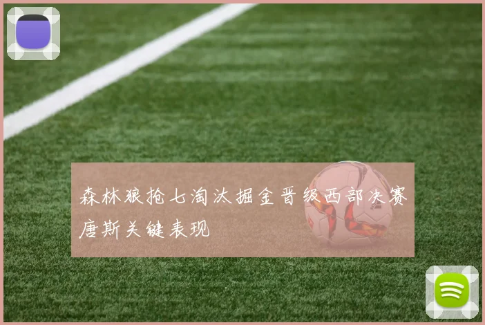 森林狼抢七淘汰掘金晋级西部决赛唐斯关键表现